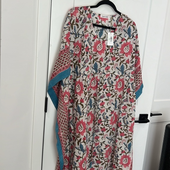 NWT Summer House hand  block print kaftan - Picture 3 of 8